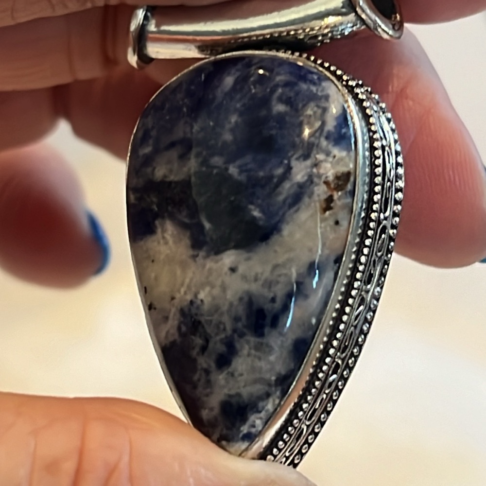 #580 Sodalite Handcrafted Pendant NWOT - Picture 16 of 17